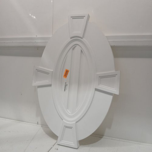 Ekena Millwork Horizontal Oval Gable Vent Louver with Flat Trim - 29" x 20" x 1" - white - (model:GVOV29X20D) image 2