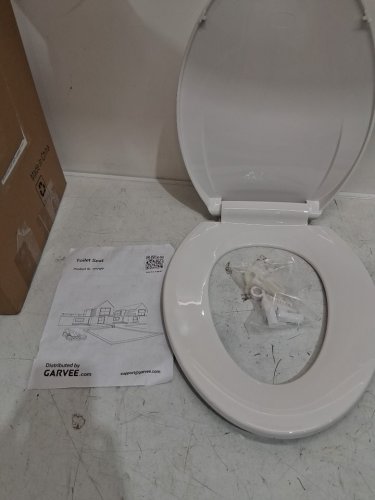GARVEETECH ELONGATED ROUND TOILET SEAT - OSFM - WHITE (MODEL:7PVWP) image 3