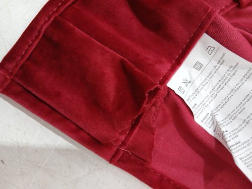 (1 panel) Shiny luxury Extra Long Light Blocking Velvet Curtains with rod pockets - 100" x 144" - ruby / red image 4