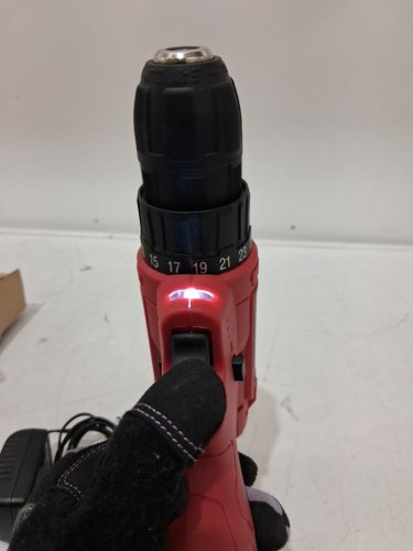 avid power cordless drill with bits - 12v - 1400rpm - red (model: J1220) image 4