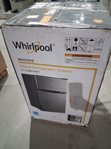 whirlpool mini refrigerator with reversible door - freezer compartment - 4.3cu.ft stainless steel and black (model:wh43s1e) image 5